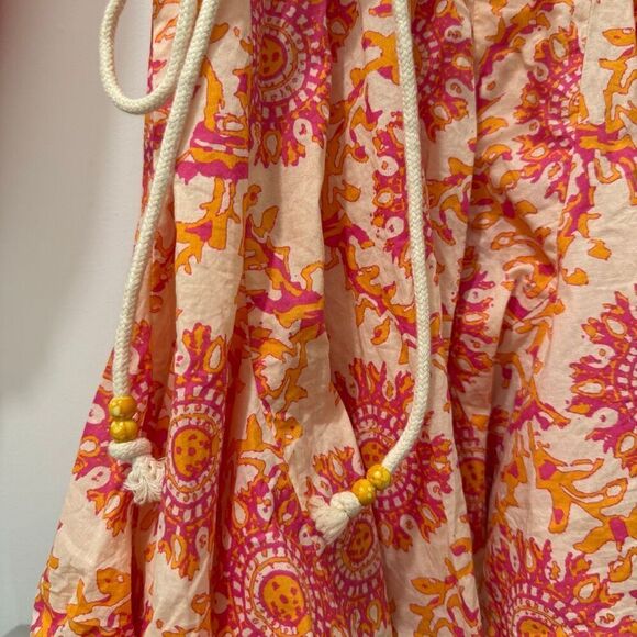 Zara Orange Pink Printed Mini Dress XS - Picture 4 of 5